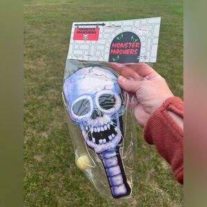 Haunted Mansions Monsters Mashers Paddle Ball RARE Skull Skeleton Vintage 90s